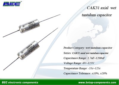 Condensador axial de tantal CAK31
